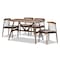 Baxton Studio Wyatt Mid-Century Modern Walnut Wood 5-Piece Dining Set 142-8020-8021 - alternate 8